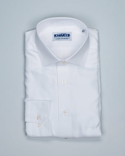khakis brand white twill dress shirt