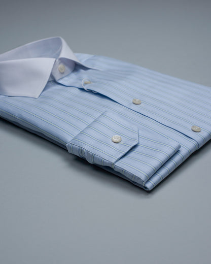 eton lt blue stripe shirt