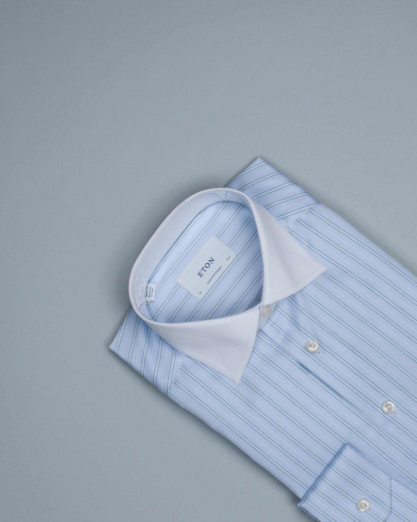 eton lt blue stripe shirt