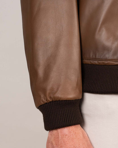 paul and shark aqua leather bomber