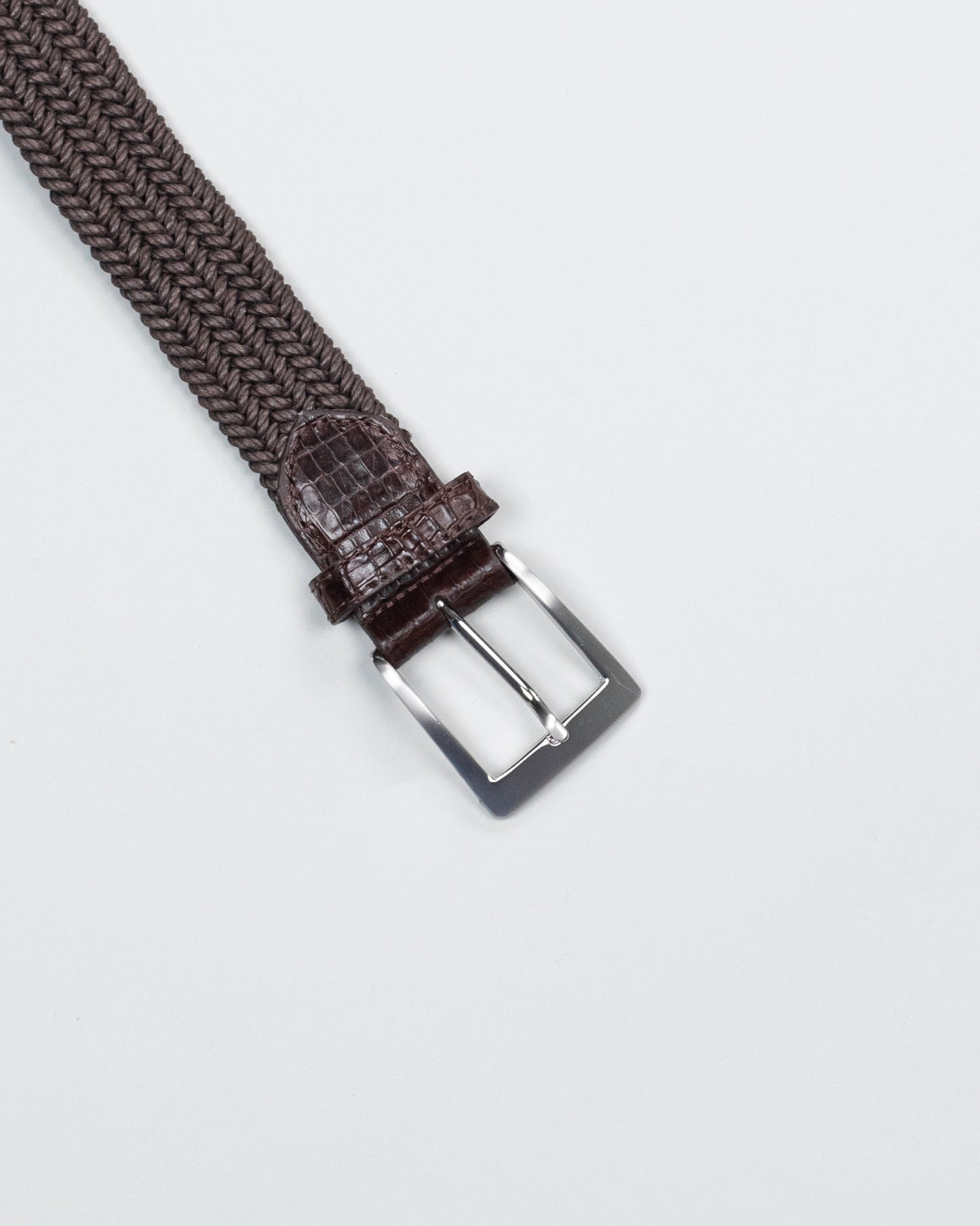 khakis brand 35mm stretch leather croc tab belt