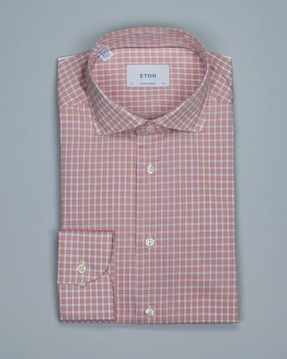 eton pink check shirt