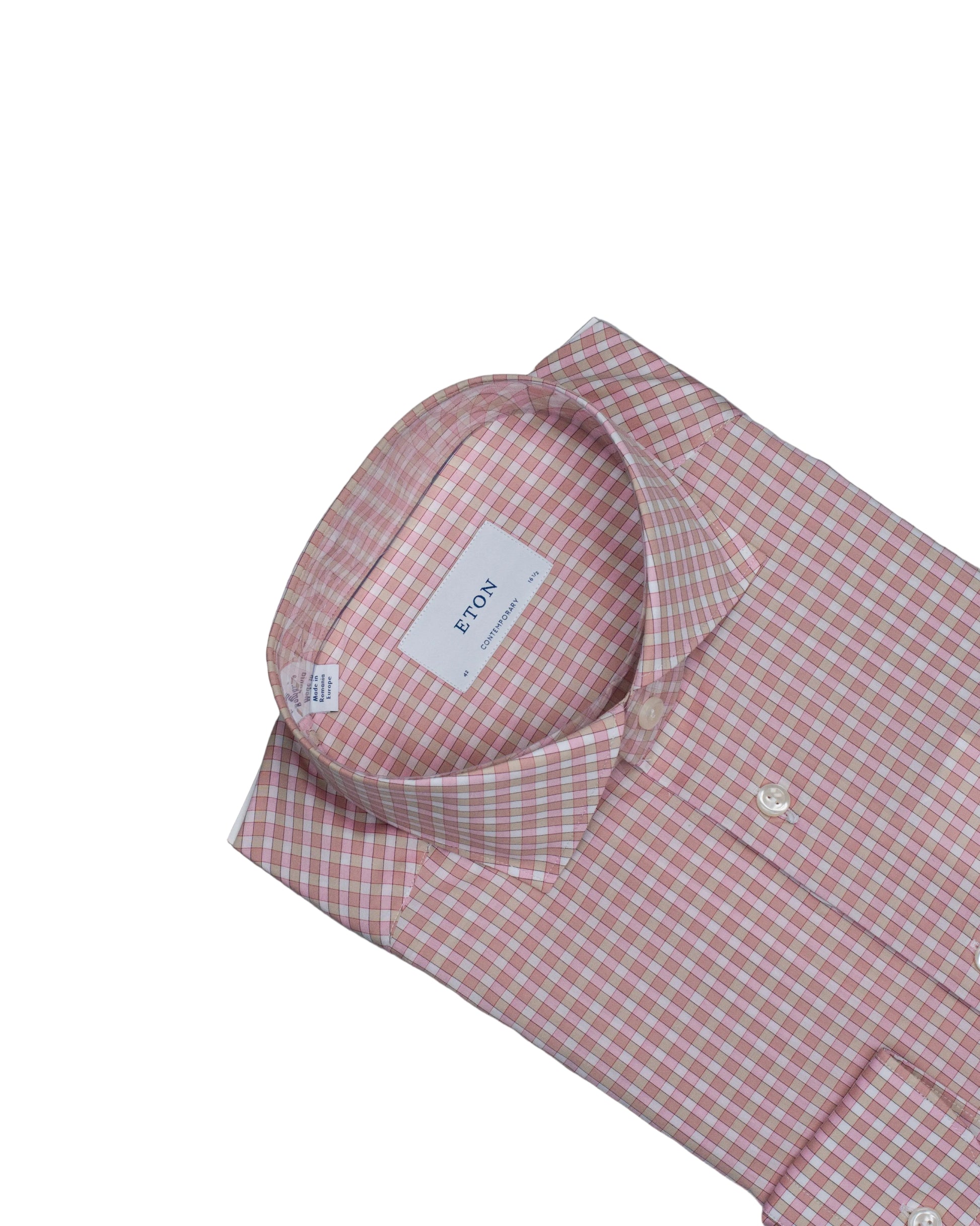 pink checkered dress shirt RDK Pink Plaid Dress Shirt Sordillos: Fine Menswear