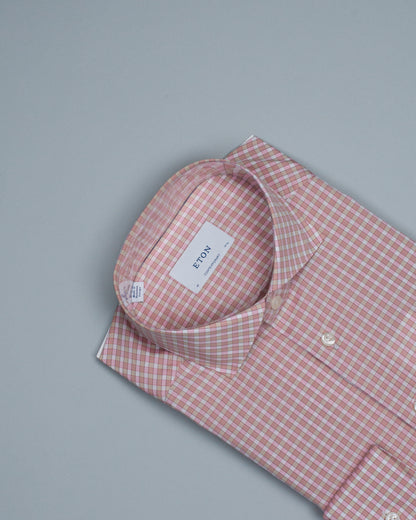 eton pink check shirt