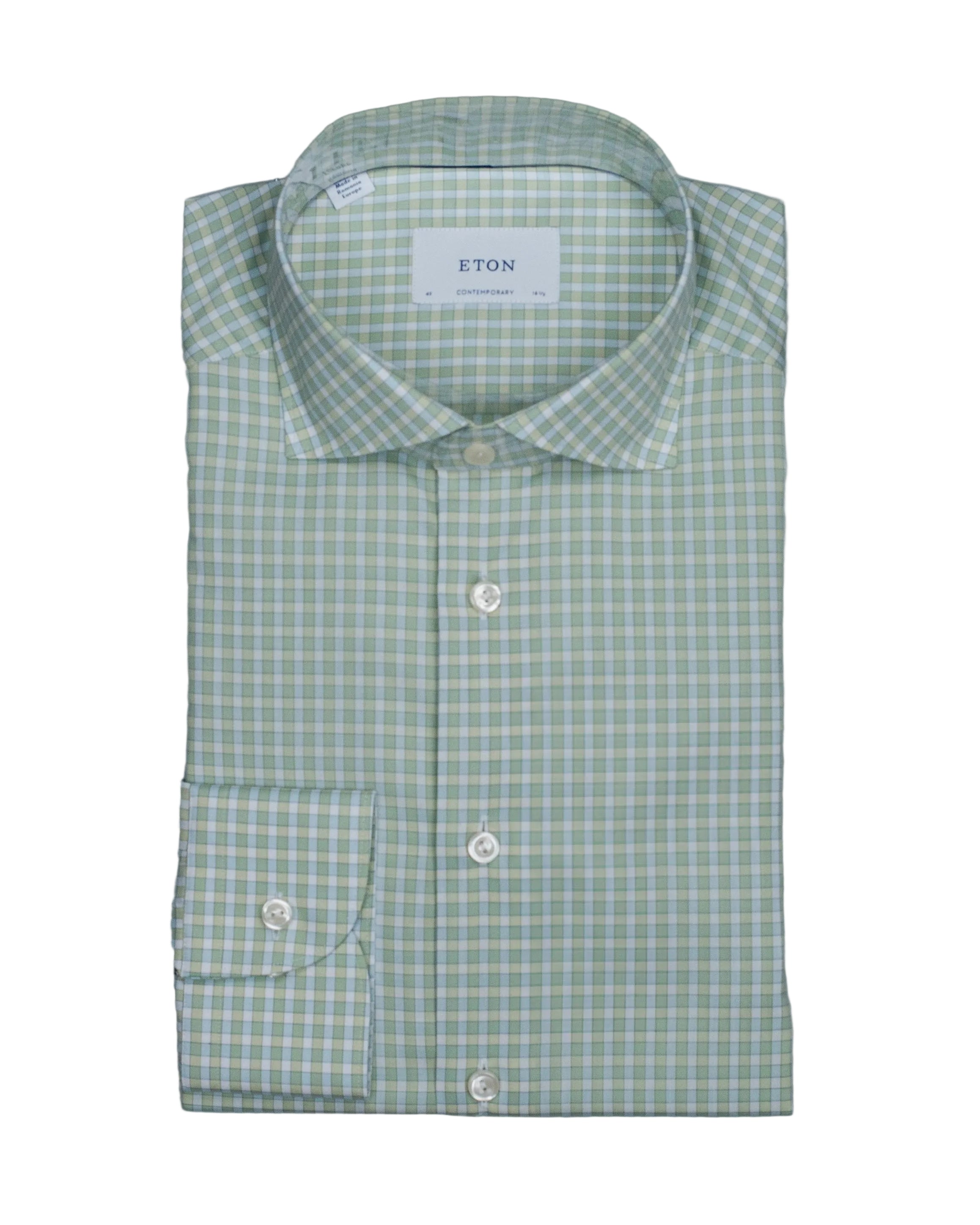 green and white checkered dress shirt Range Shirt