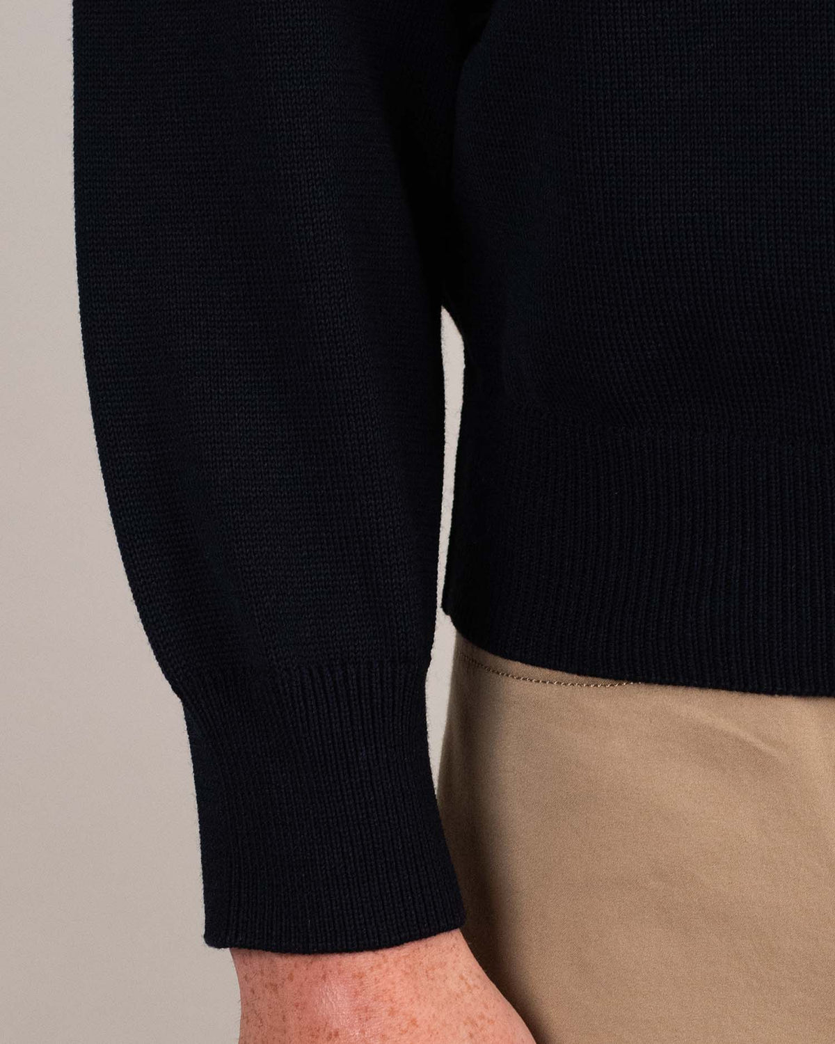 paul and shark navy wool zip sweater