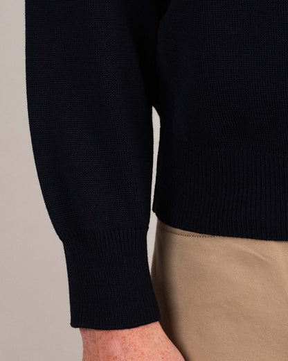 paul and shark navy wool zip sweater