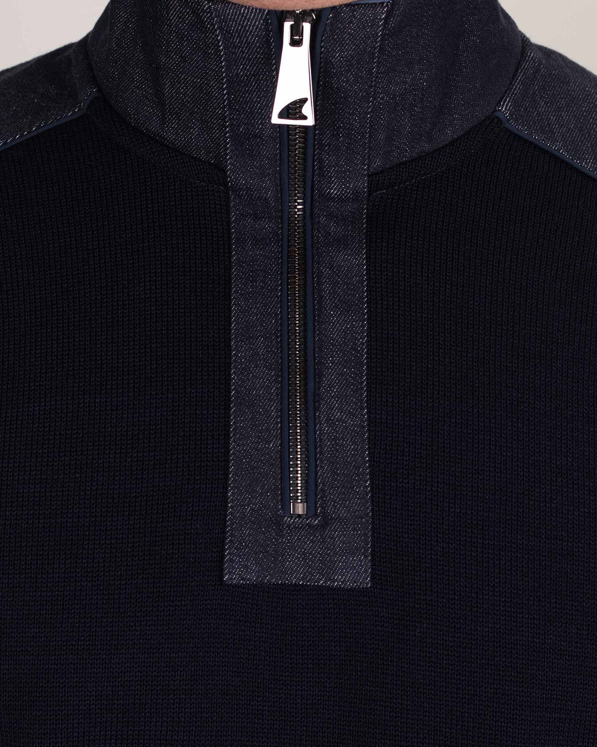 paul and shark navy wool zip sweater