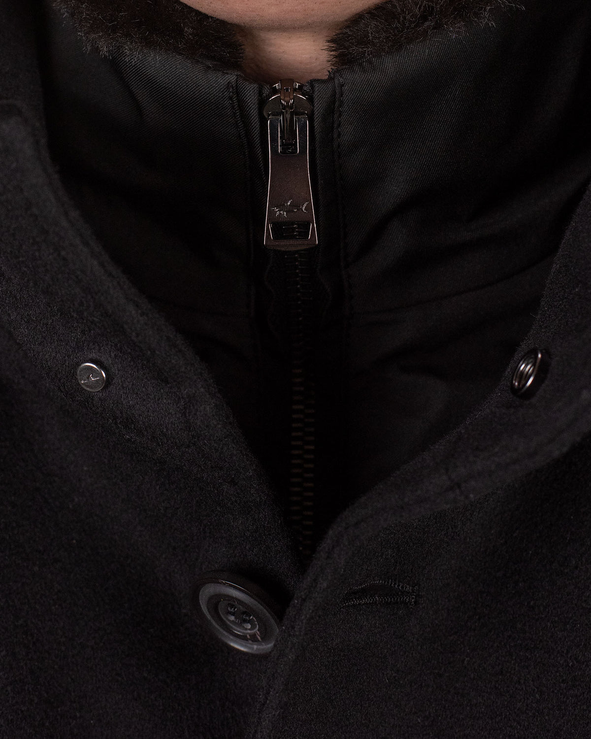 paul and shark black lp cash carcoat