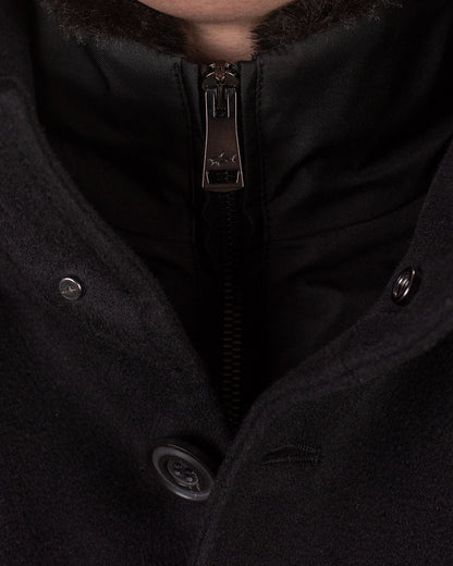 paul and shark black lp cash carcoat