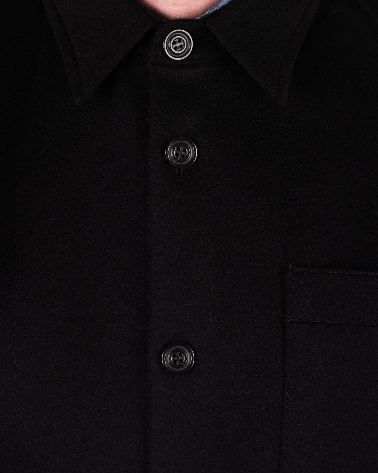 paul and shark black lp cashmere overshirt