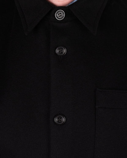 paul and shark black lp cashmere overshirt