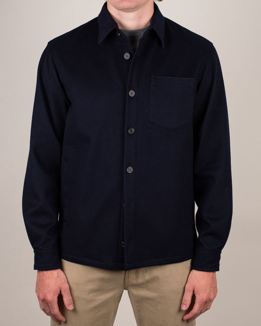 paul and shark navy lp cashmere overshirt