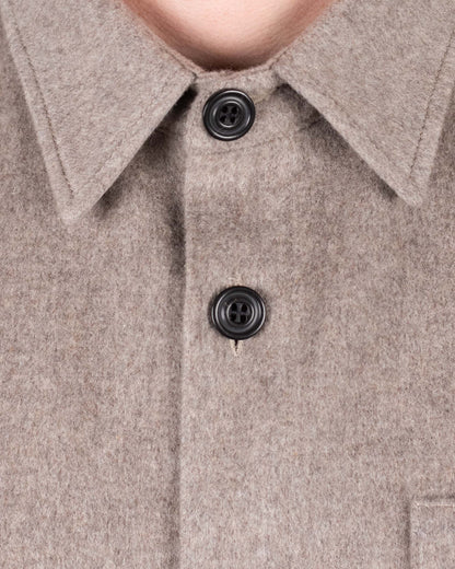 paul and shark taupe lp cashmere overshirt
