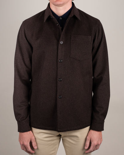 paul and shark brown lp cashmere overshirt