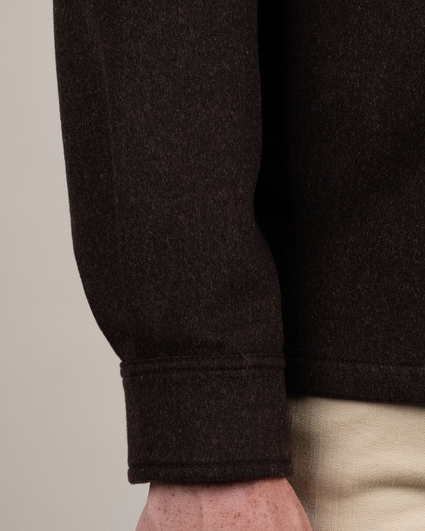 paul and shark brown lp cashmere overshirt