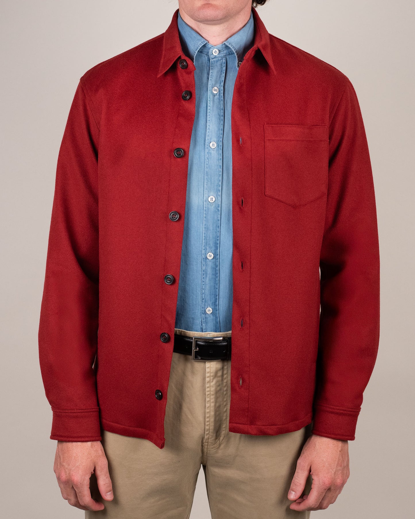 paul and shark brown lp cashmere overshirt