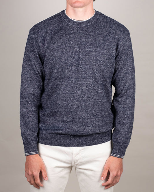 paul and shark wool linen crewneck sweater