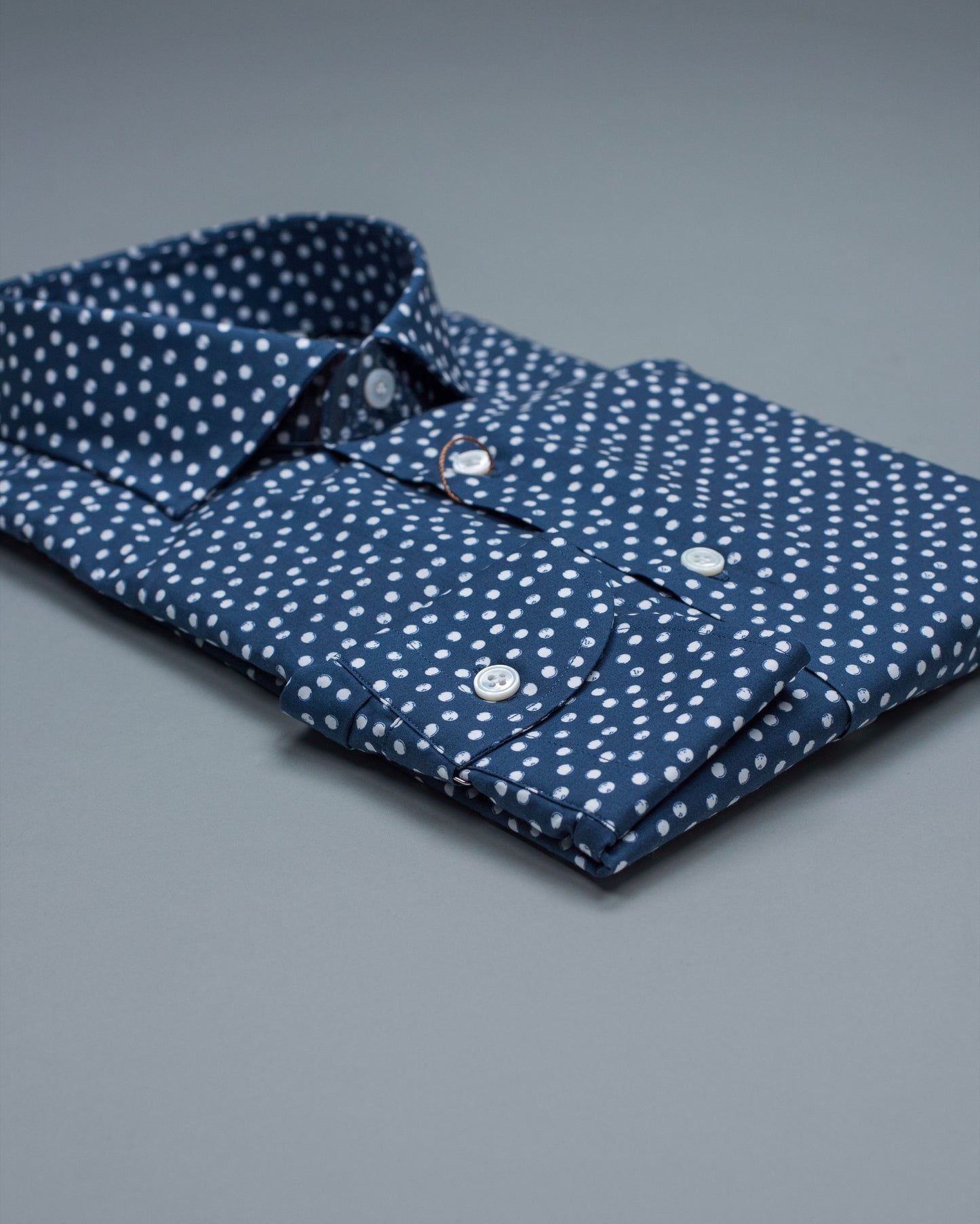 khakis brand navy dot shirt