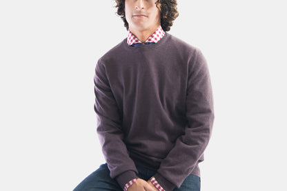 khakis of Carmel - wine colored knitted sweatshirt