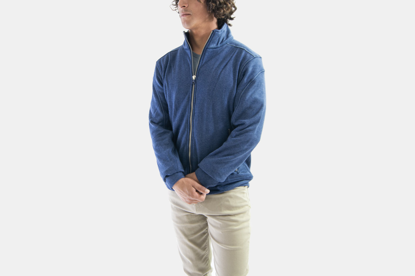 khakis of Carmel - navy zip up jacket
