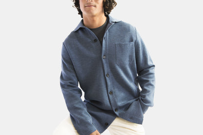 khakis of Carmel - blue light knitted overshirt