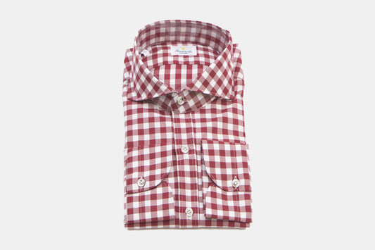 khakis of Carmel- red check shirt