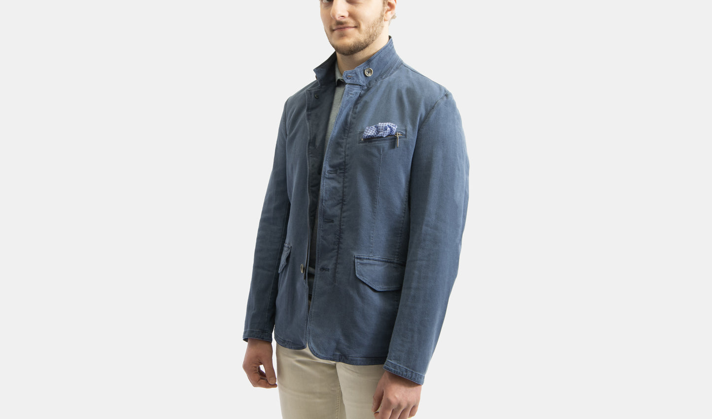 khakis of Carmel - blue jacket