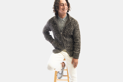 khakis of Carmel - brown cashmere knitted jacket