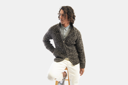 khakis of Carmel - brown cashmere knitted jacket