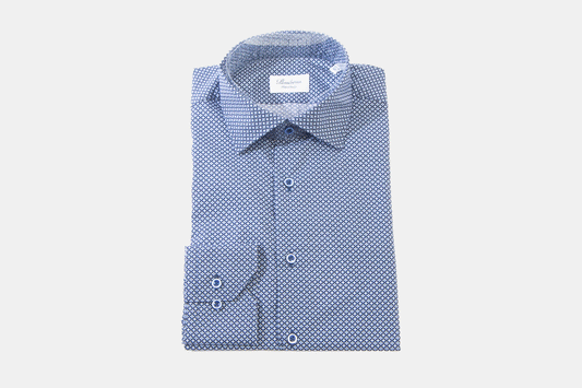 khakis of Carmel - blue birsdeye pattern shirt