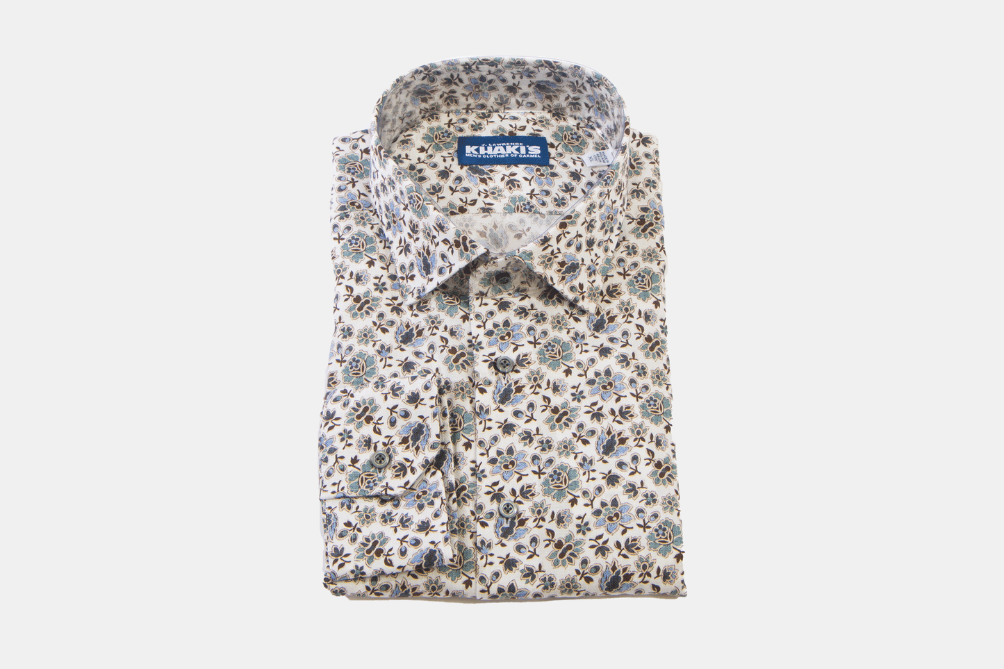 khakis of Carmel - white floral pattern shirt