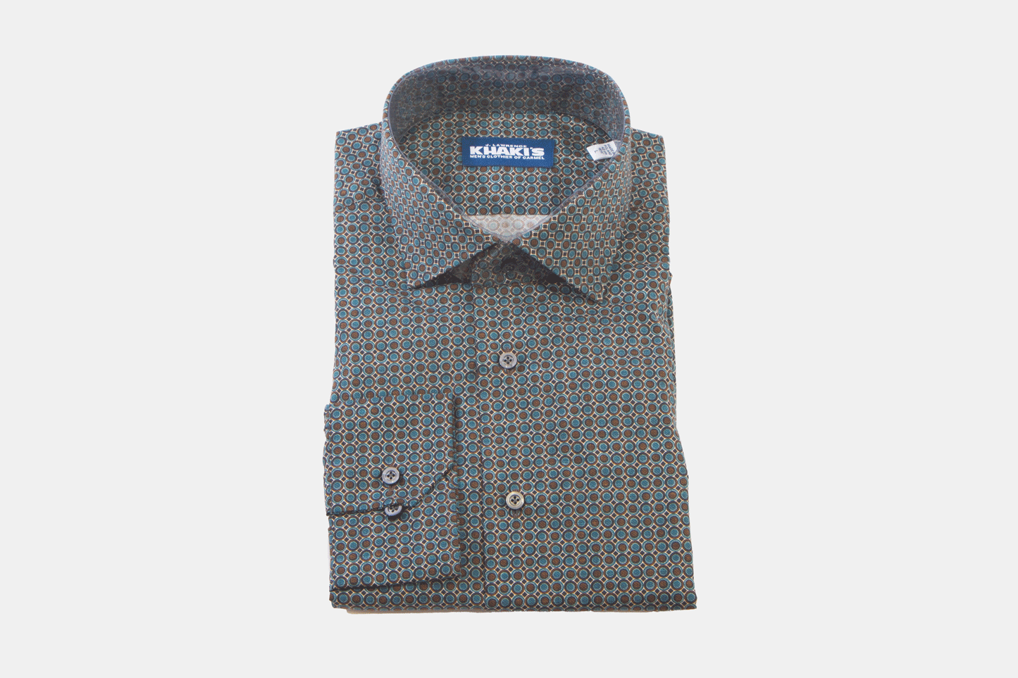 khakis of Carmel - brown birdseye pattern shirt