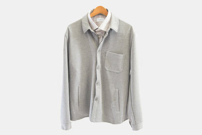 khakis of Carmel - grey overshirt