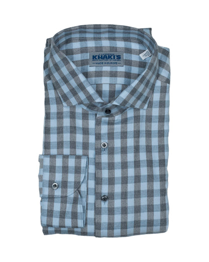 khakis brand blue flannel shirt