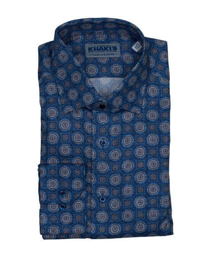 khakis brand dk blue dobby shirt