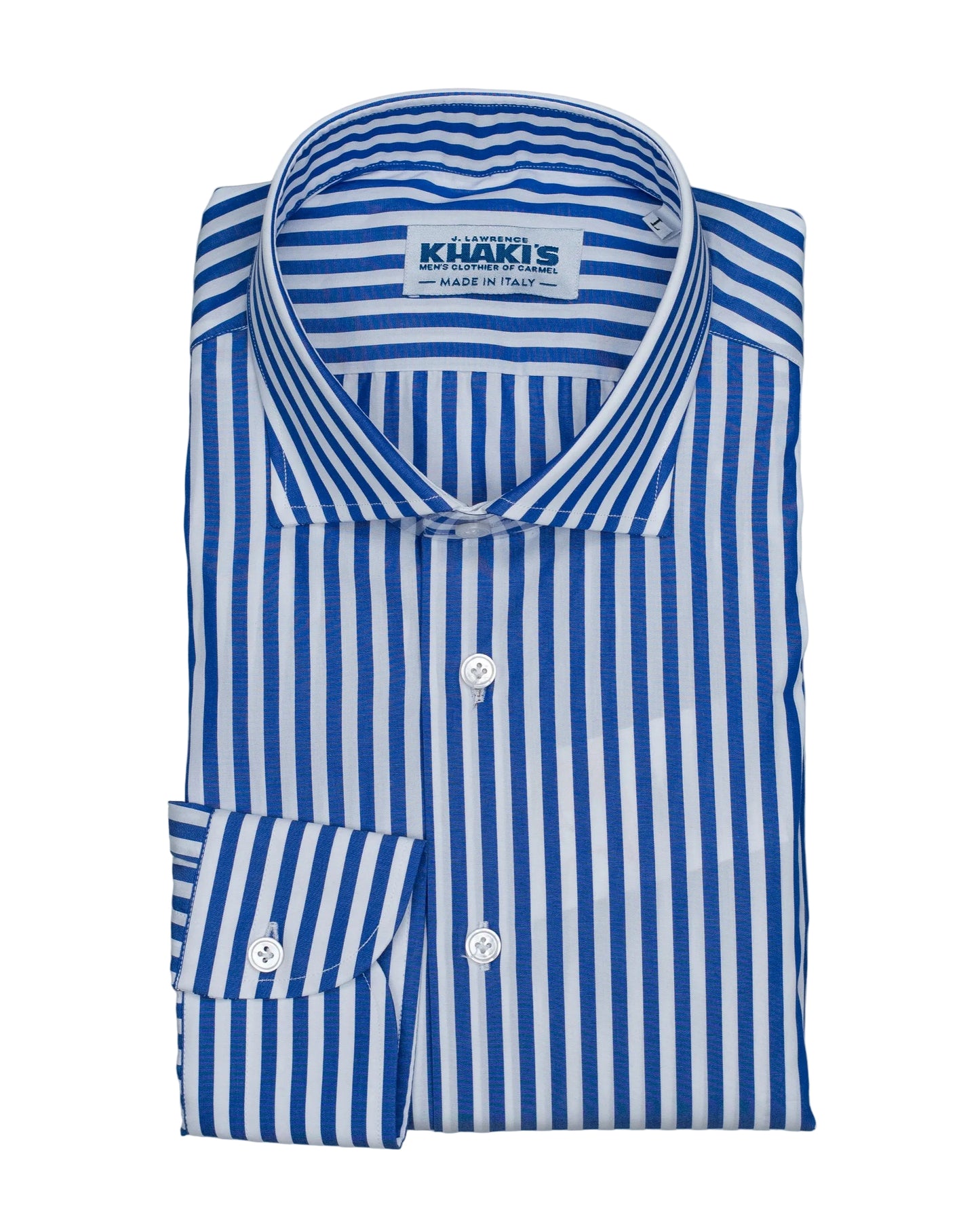 khakis brand blue stripe dress shirt
