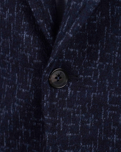isaia dk blue fleck jersey sport coat