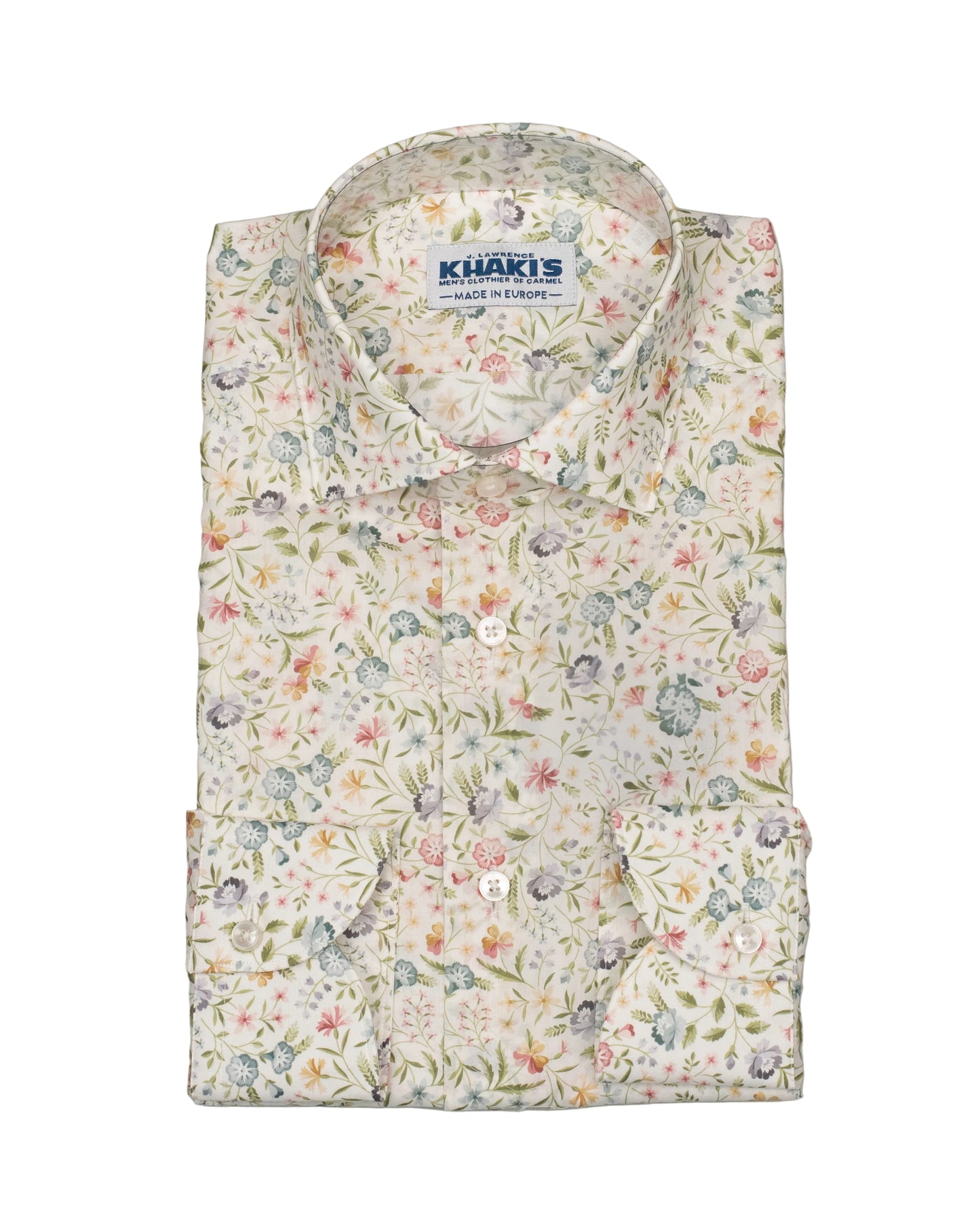 khakis brand cream liberty print shirt