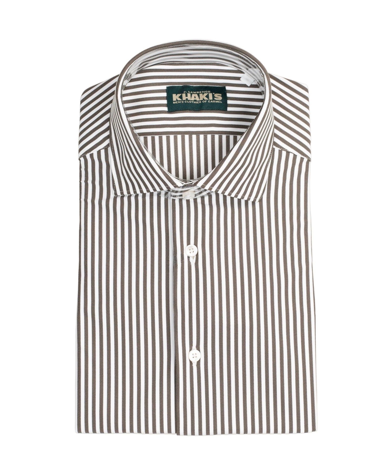 khakis brand brown strip dress shirt