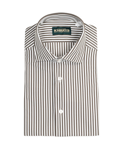 khakis brand brown strip dress shirt