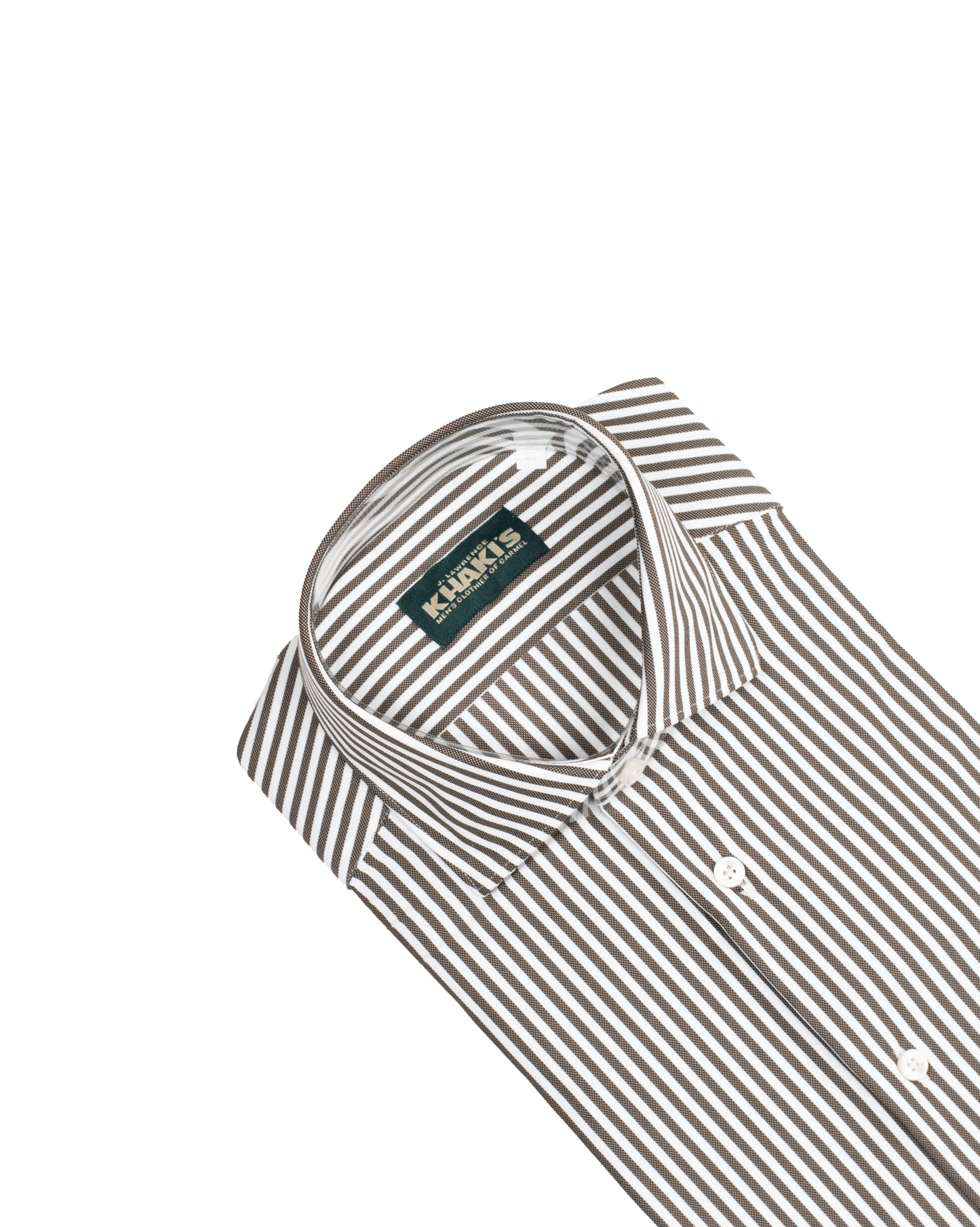 khakis brand brown strip dress shirt