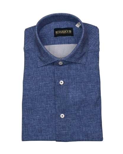 khakis brand blue solid shirt