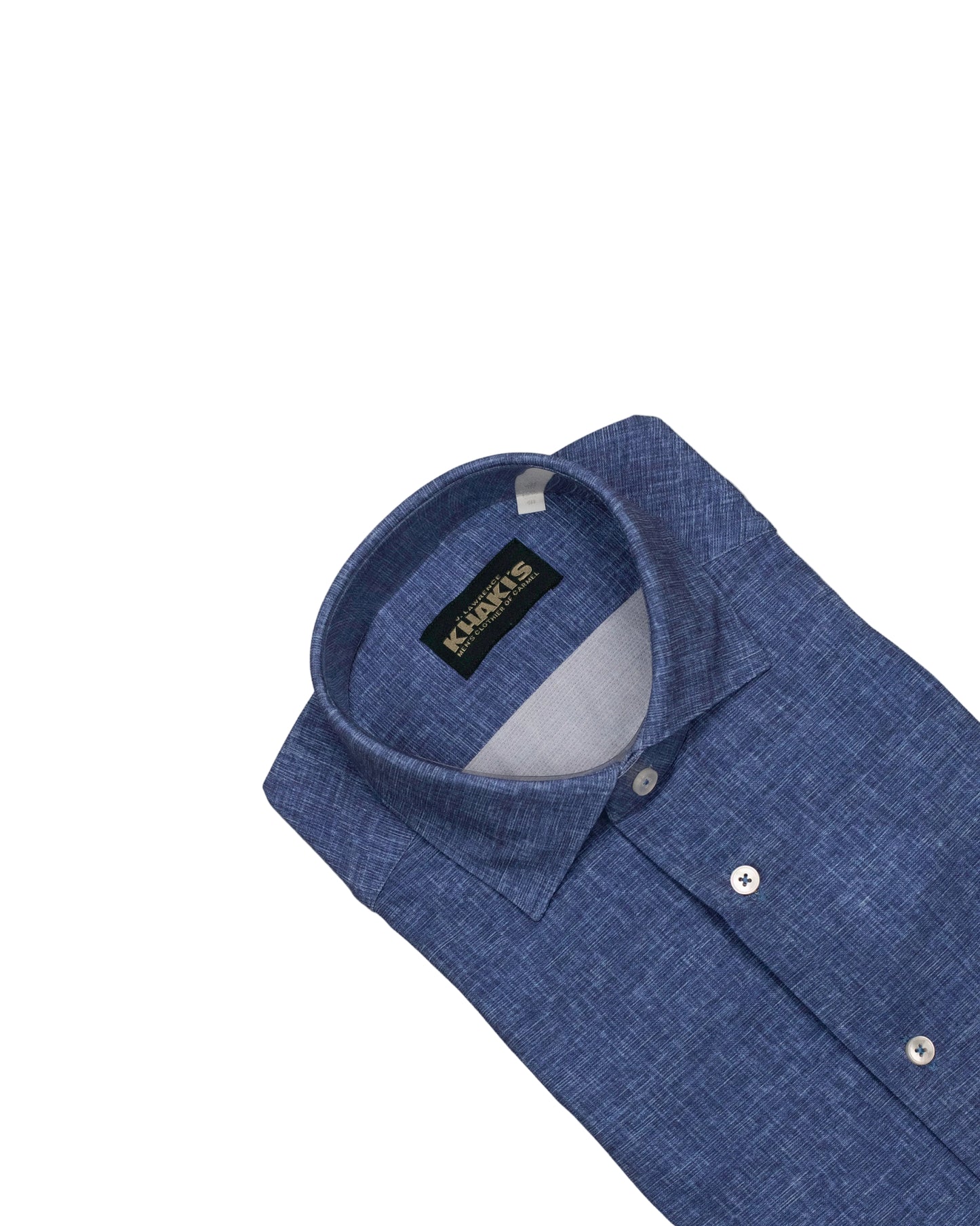 khakis brand blue solid shirt