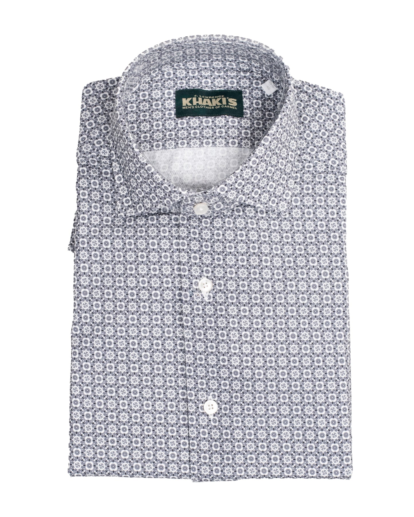 khakis brand grey jersey print casual shirt