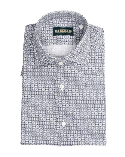 khakis brand grey jersey print casual shirt