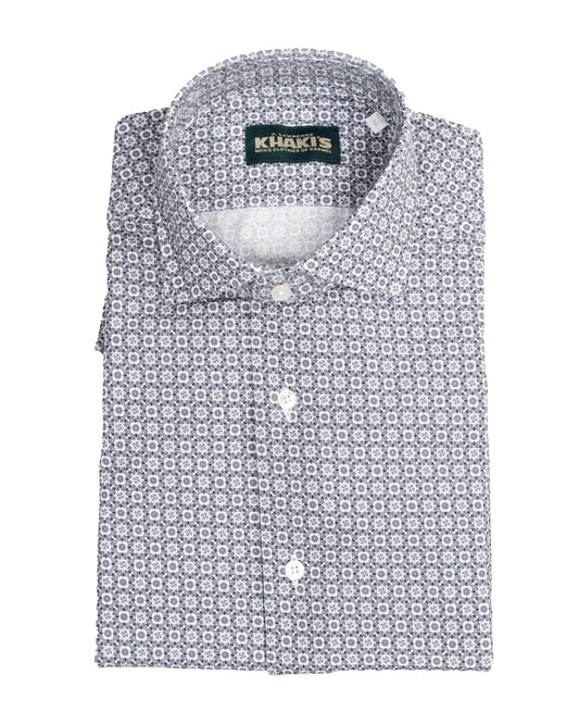 khakis brand grey jersey print casual shirt