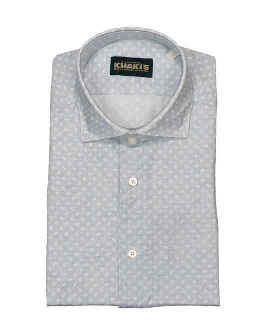 khakis brand blue tech print shirt