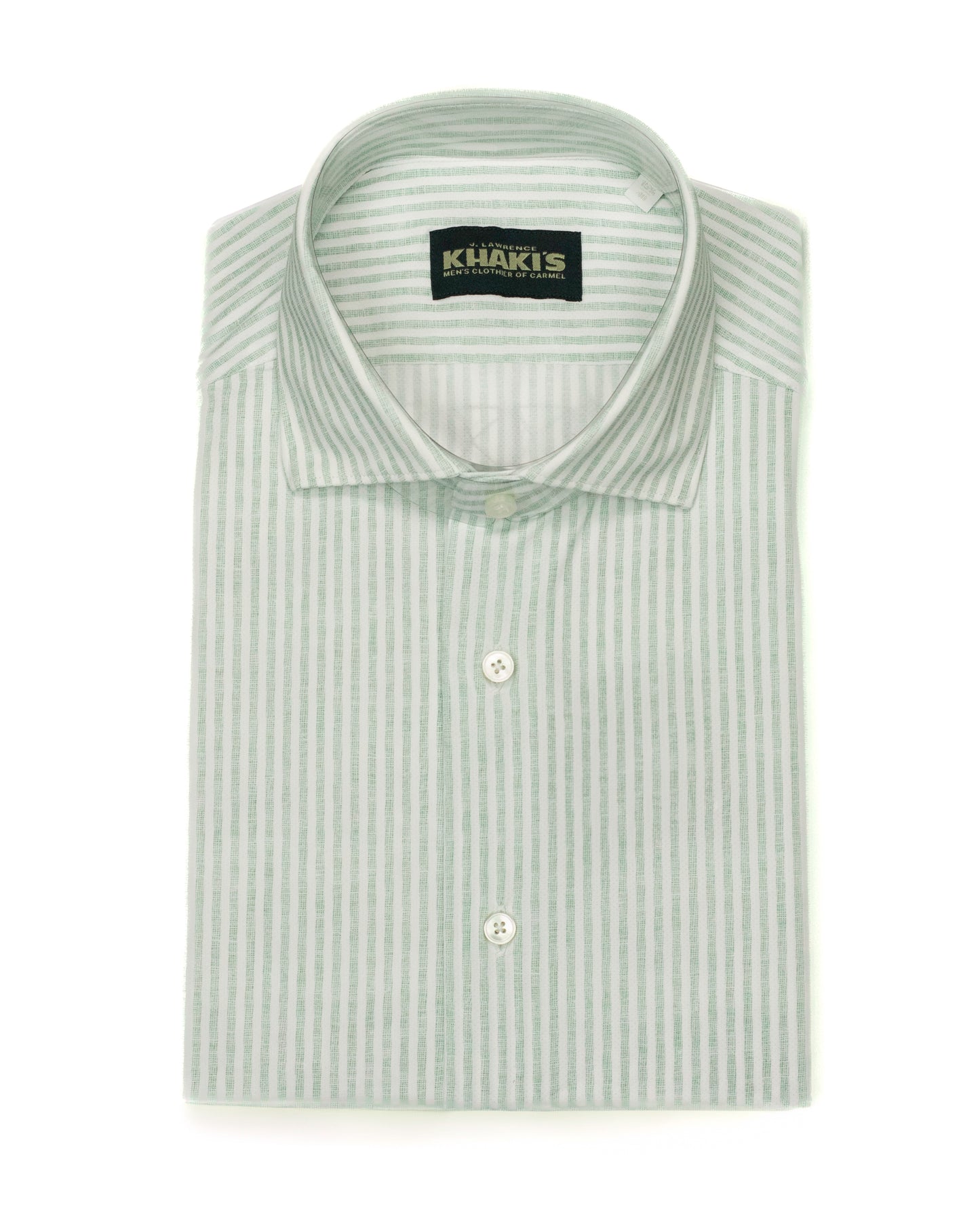 khakis brand green stripe tech shirt