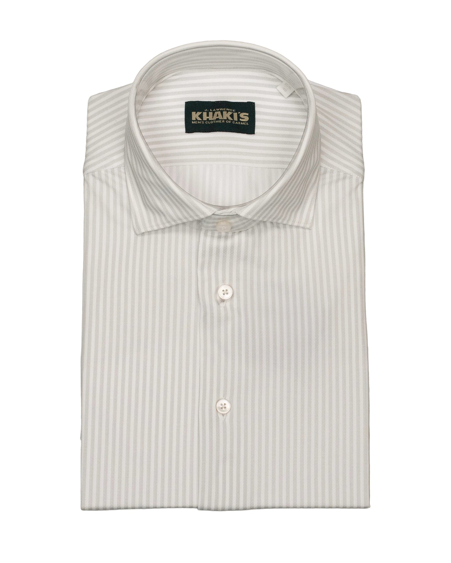 khakis brand grey jersey stripe shirt